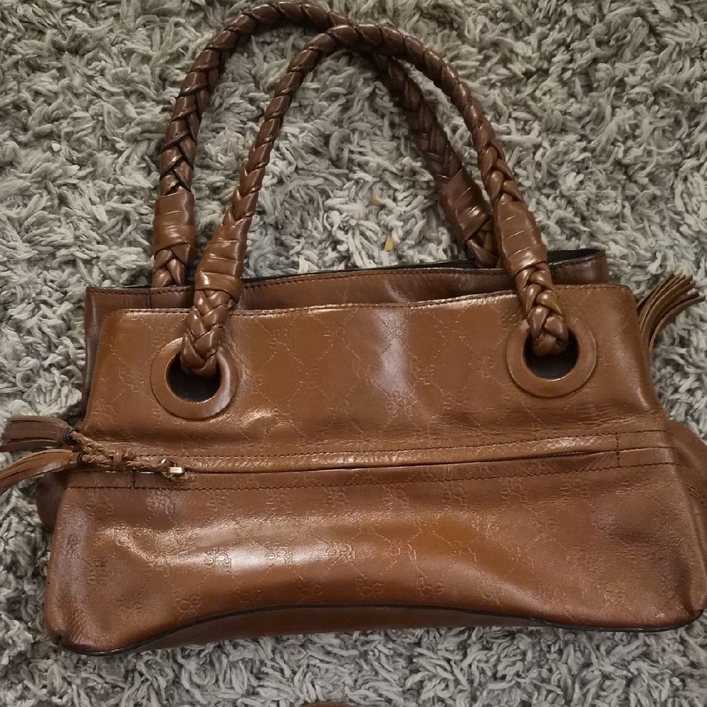 BCBGirls Brown Leather Satchel